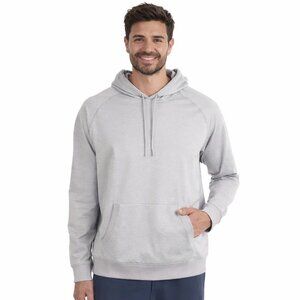 Kirkland Signature Men's XL Light Gray Pullover Hoodie Moisture Wicking i1755